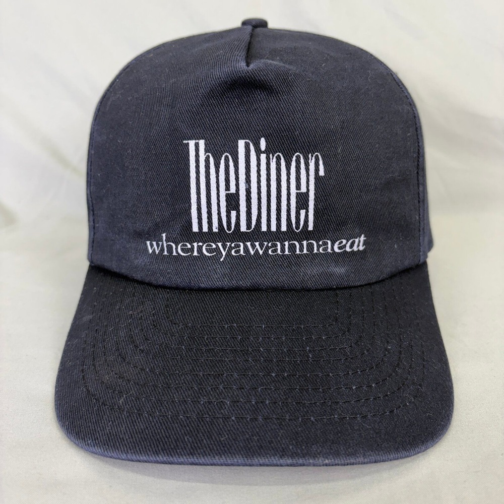 KC Caps The Diner Trucker Hat Mens OSFA Navy Blue Snapback Logo Cap